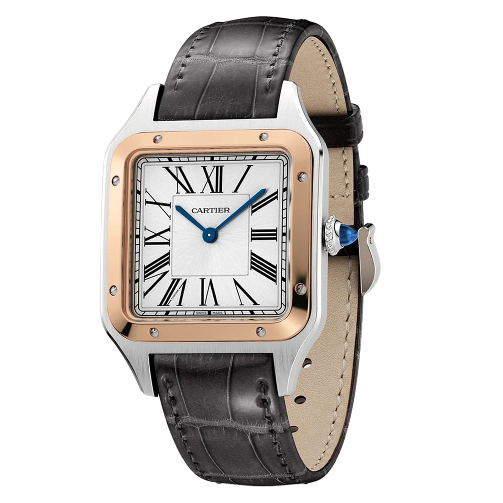 Cartier Santos-Dumont Watch, Large Model, Quartz Movement, Steel Case Cartier Santos-Dumont Watch, Large Model, Quartz Movement, Steel Case