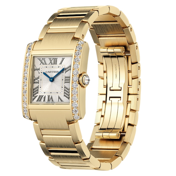 Cartier Tank Francaise Watch, Medium Model, Quartz Movement. 18K Yellow Gold Case