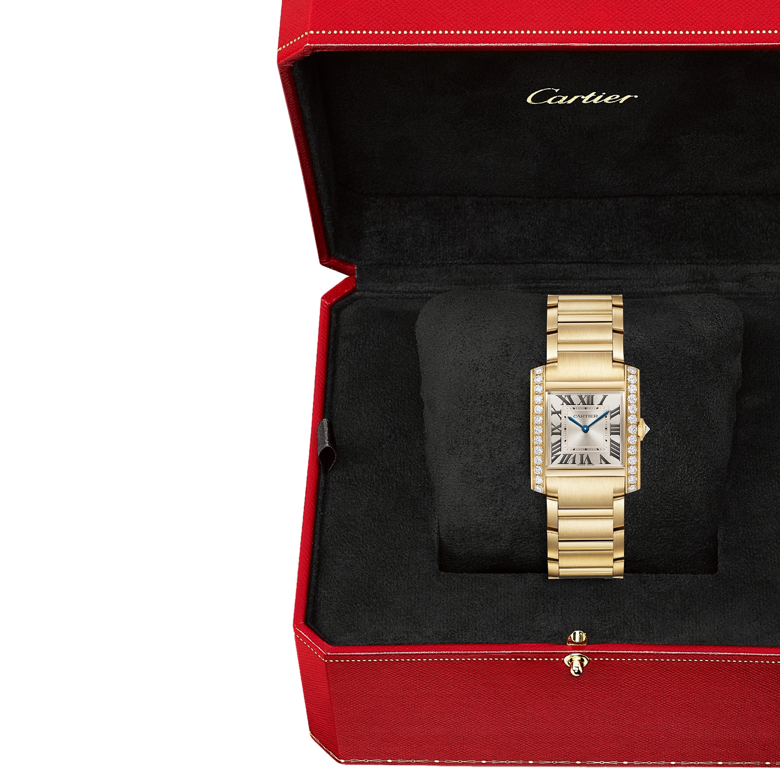 Cartier Tank Francaise Watch, Medium Model, Quartz Movement. 18K Yellow Gold Case