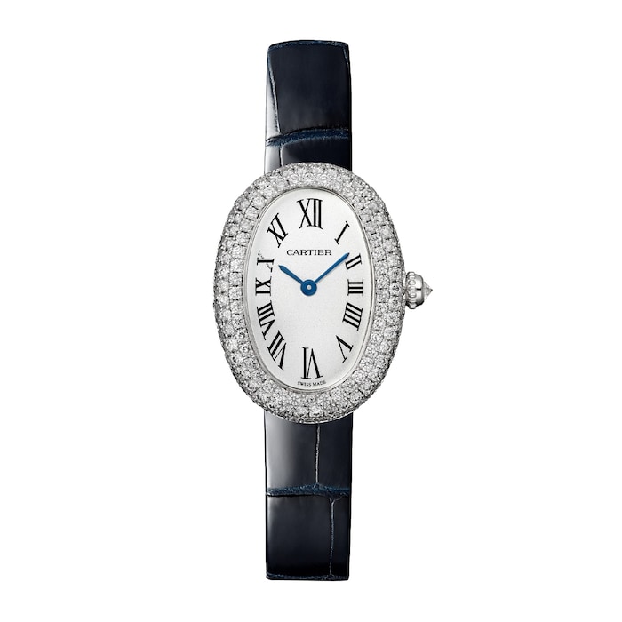 Cartier Baignoire Watch, Small Model, Quartz Movement, 18K White Gold Case