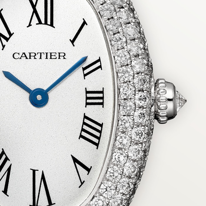 Cartier Baignoire Watch, Small Model, Quartz Movement, 18K White Gold Case