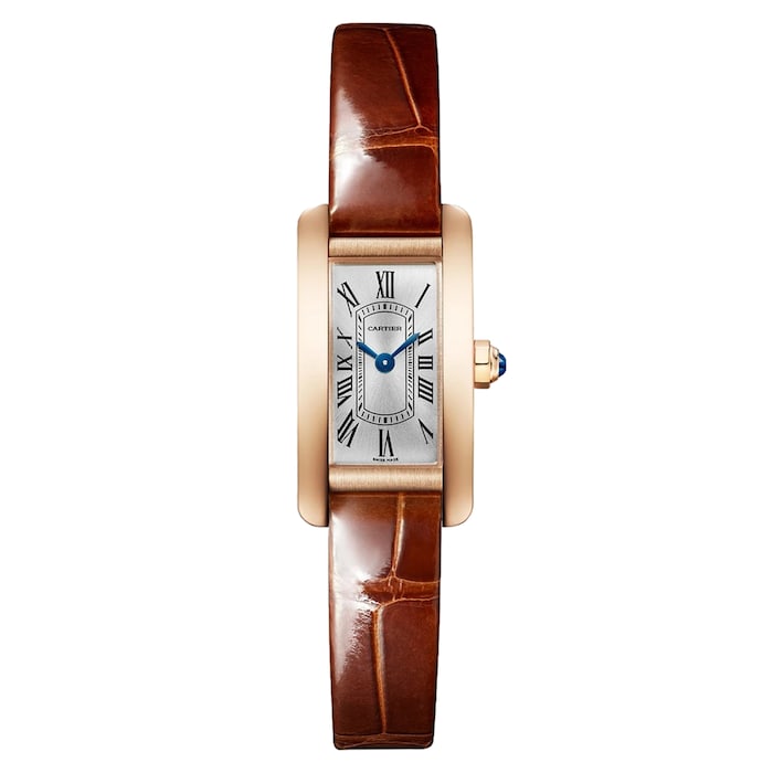 Cartier Tank Americaine Watch, Mini Model, Quartz Movement, Rose Gold Case