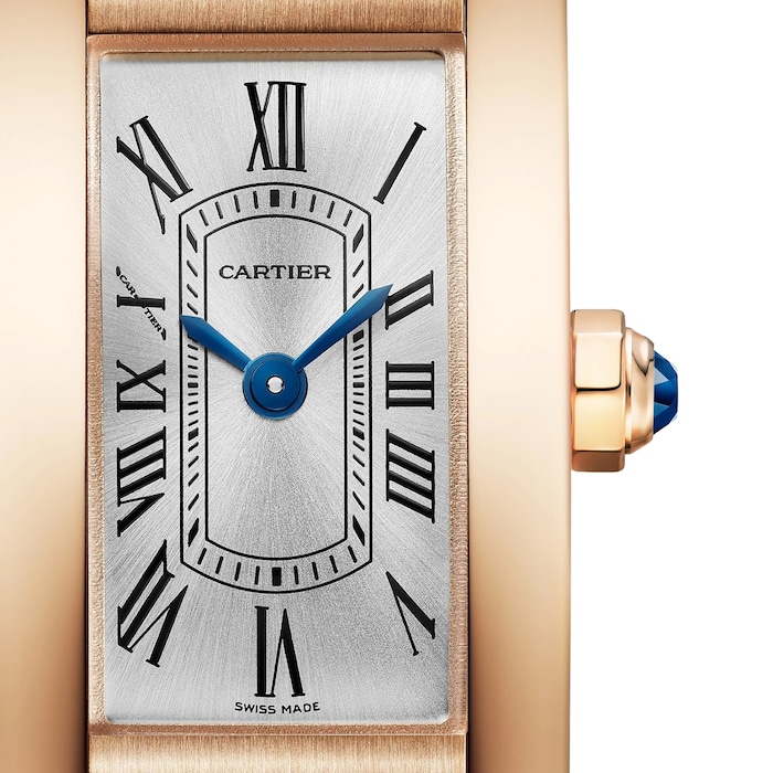 Cartier Tank Americaine Watch, Mini Model, Quartz Movement, Rose Gold Case