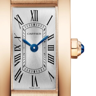 Cartier Tank Americaine Watch, Mini Model, Quartz Movement, Rose Gold Case