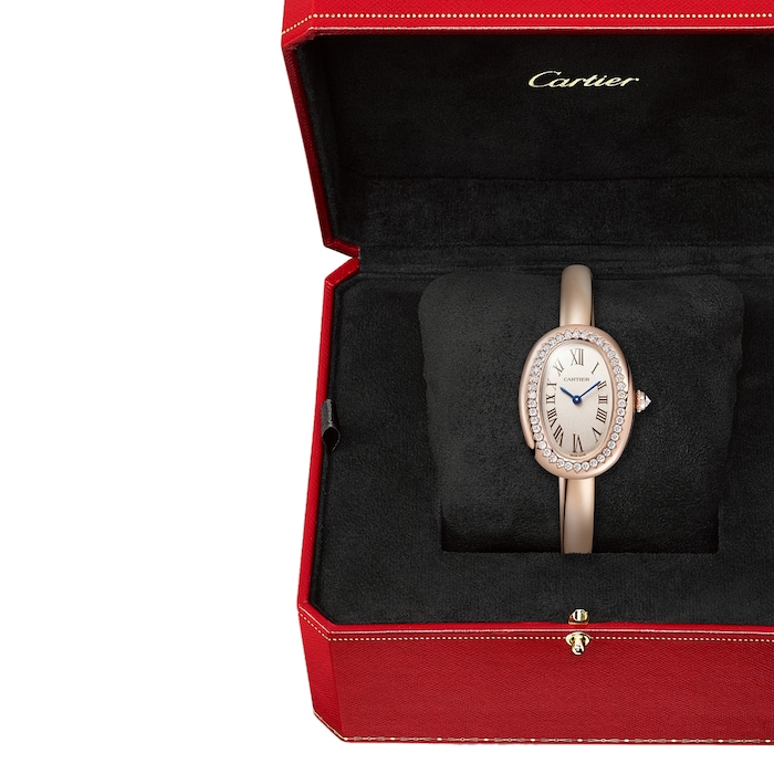 Cartier Baignoire Watch, Small Model, Size 15, Quartz Movement, Rose Gold Case