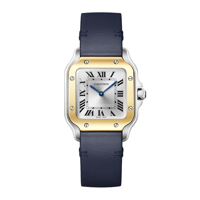 Cartier Santos De Cartier, Small Model, Quartz, Yellow Gold, Steel