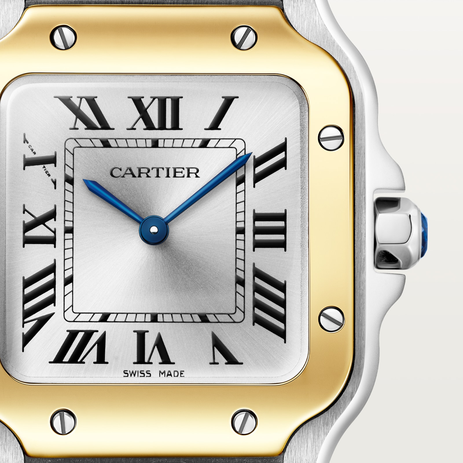 Cartier Santos De Cartier, Small Model, Quartz, Yellow Gold, Steel