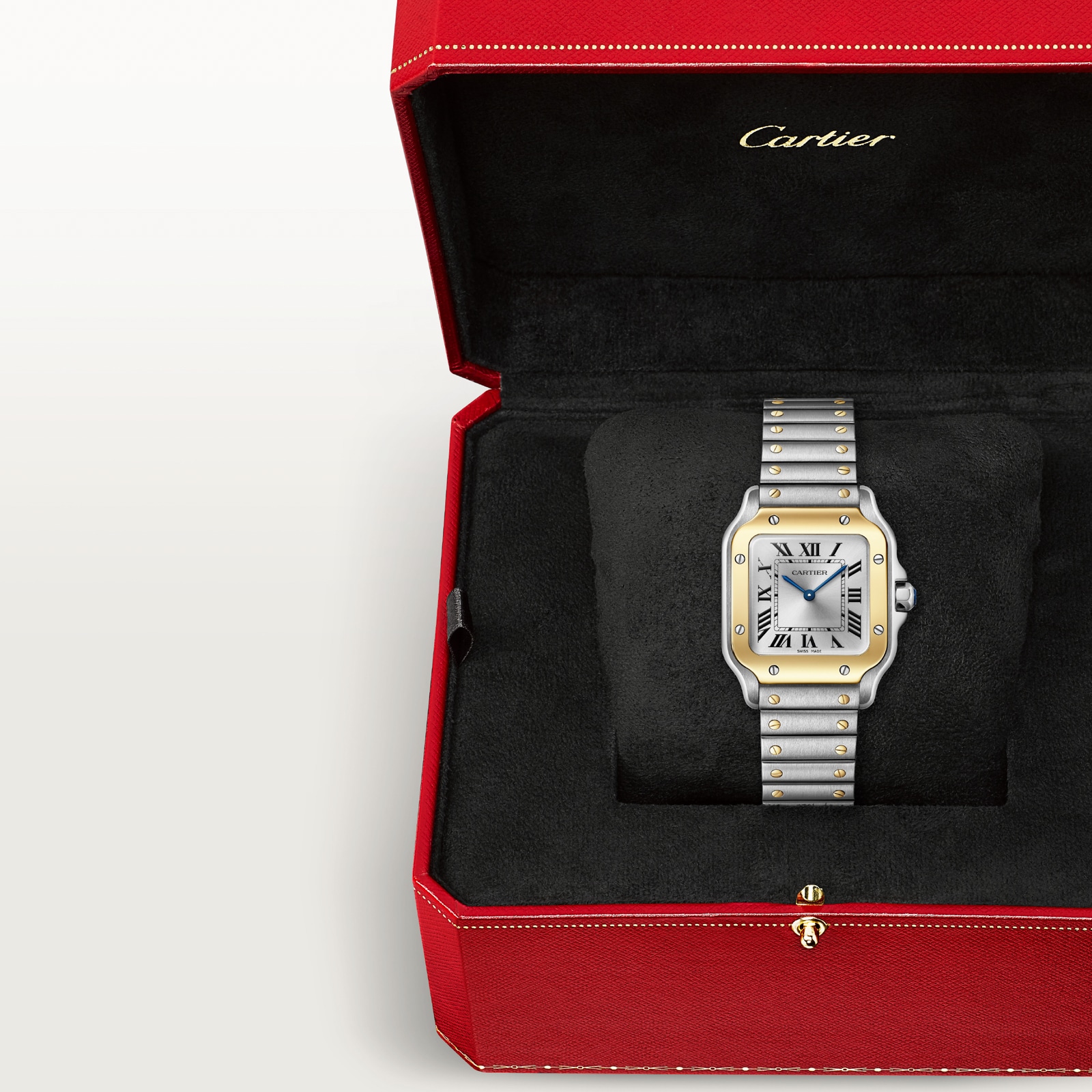 Cartier Santos De Cartier, Small Model, Quartz, Yellow Gold, Steel