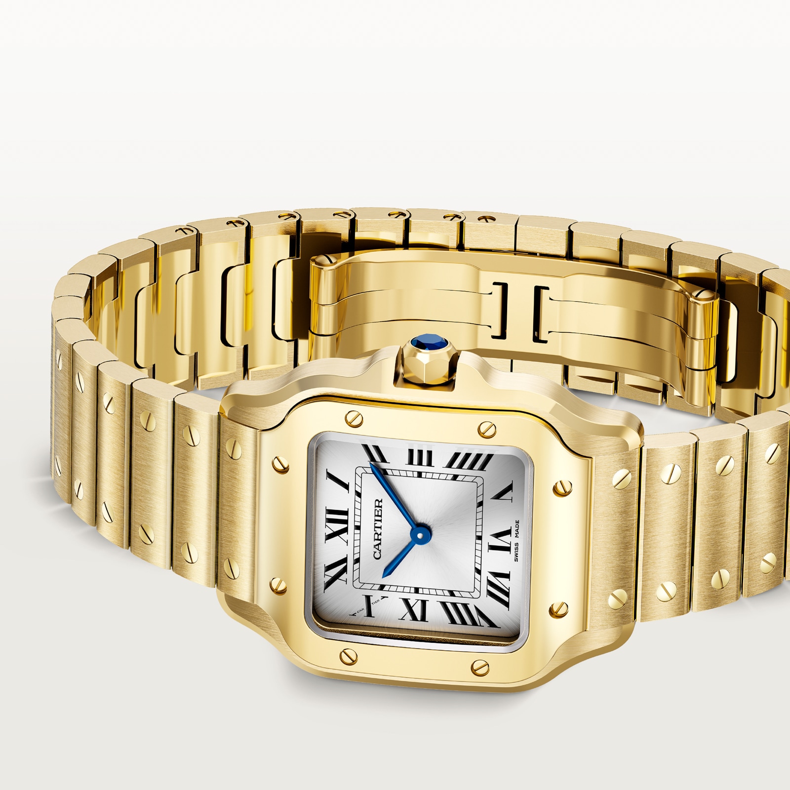 Cartier Santos De Cartier, Small Model, Quartz, Yellow Gold