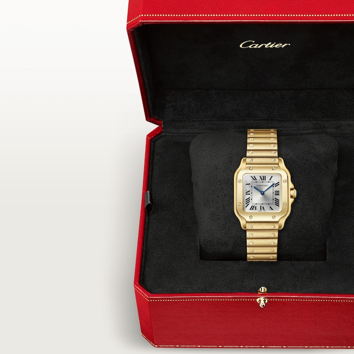 Cartier Santos De Cartier, Small Model, Quartz, Yellow Gold