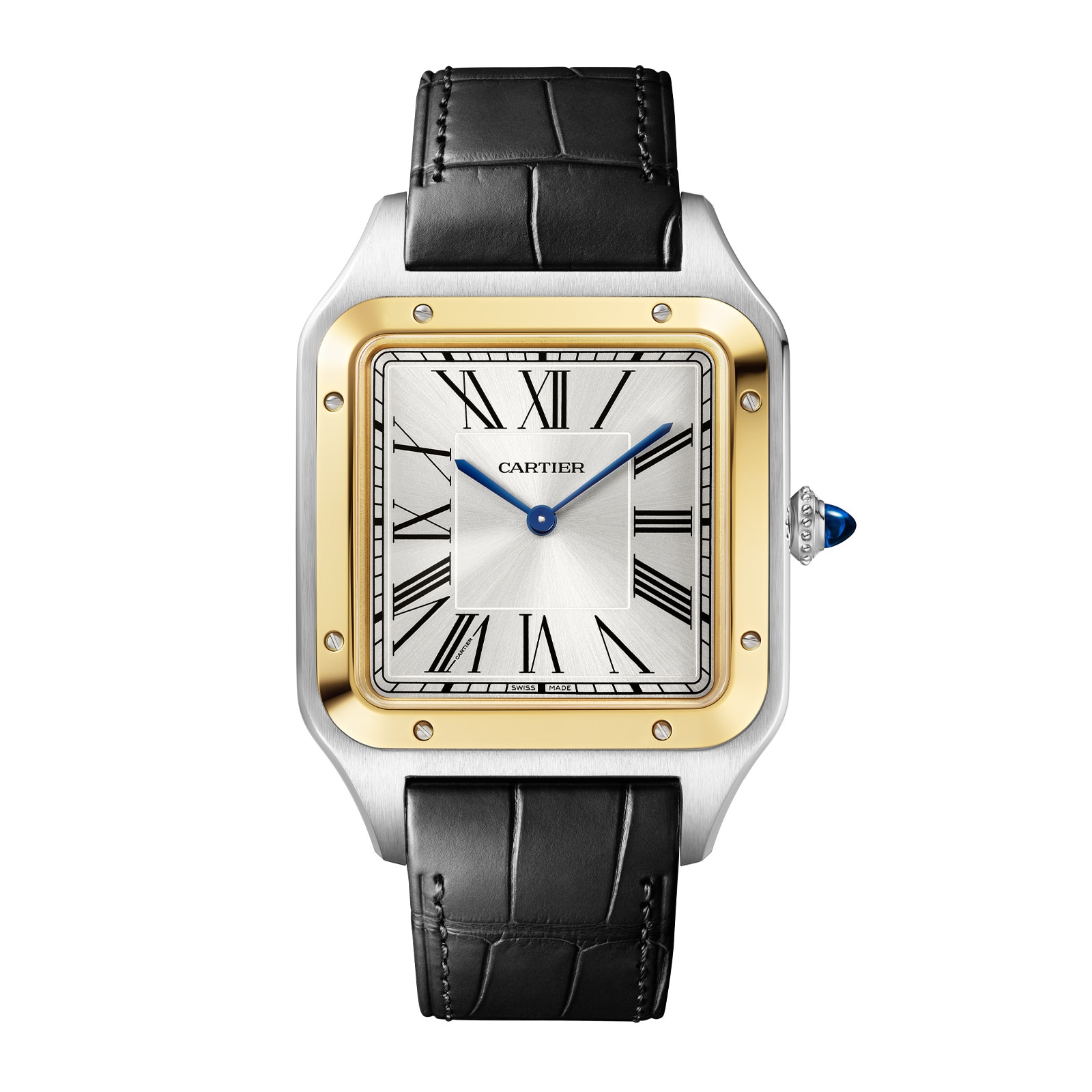 Cartier Santos Dumont Watch, Extra-Large Model, Manual Winding, Yellow Gold, Steel Cartier Santos Dumont Watch, Extra-Large Model, Manual Winding, Yellow Gold, Steel