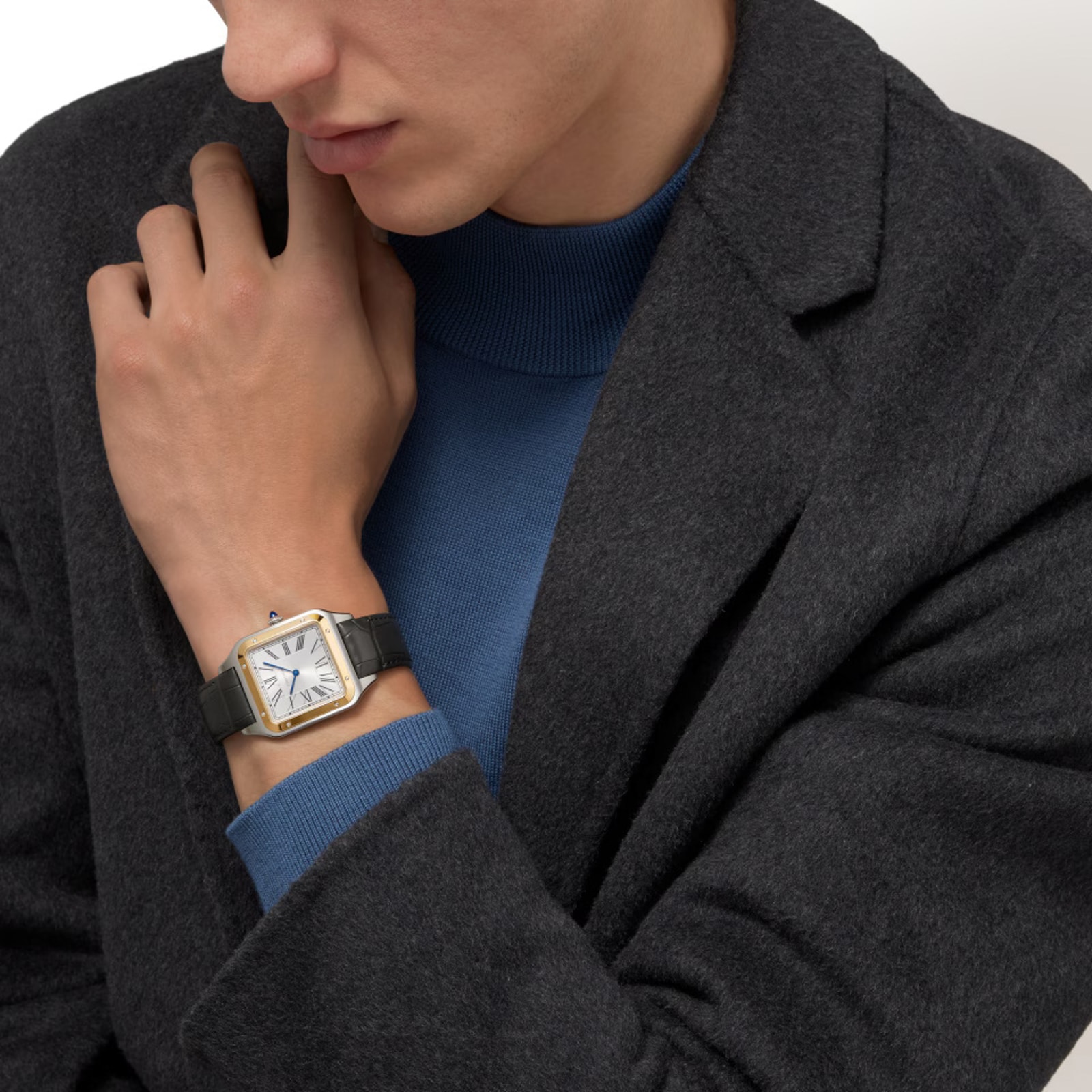 Cartier Santos Dumont Watch, Extra-Large Model, Manual Winding, Yellow Gold, Steel Cartier Santos Dumont Watch, Extra-Large Model, Manual Winding, Yellow Gold, Steel