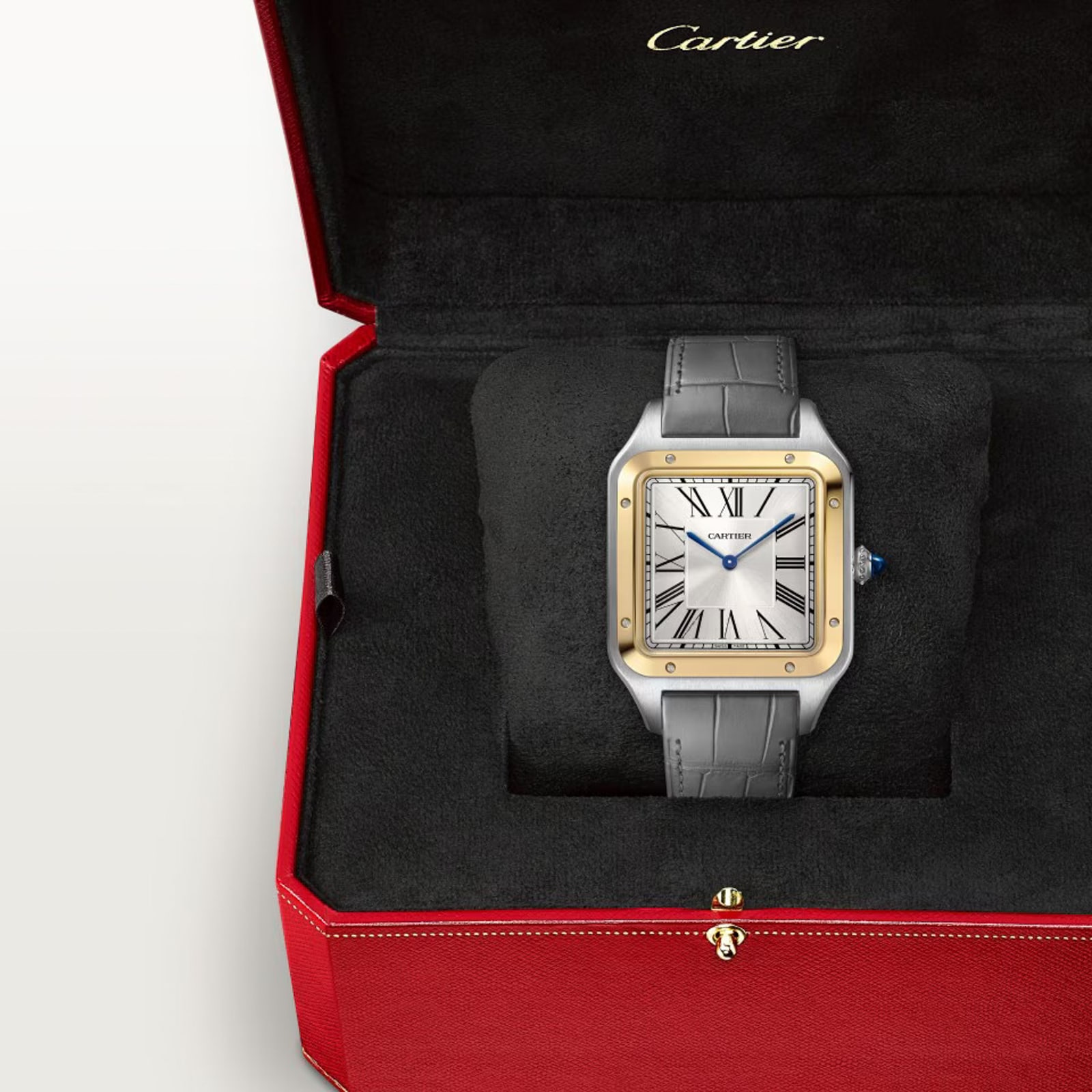 Cartier Santos Dumont Watch, Extra-Large Model, Manual Winding, Yellow Gold, Steel Cartier Santos Dumont Watch, Extra-Large Model, Manual Winding, Yellow Gold, Steel