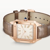 Cartier Santos-Dumont watch, extra-large model, Manufacture mechanical movement with manual winding, Rose gold