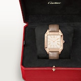 Cartier Santos-Dumont watch, extra-large model, Manufacture mechanical movement with manual winding, Rose gold