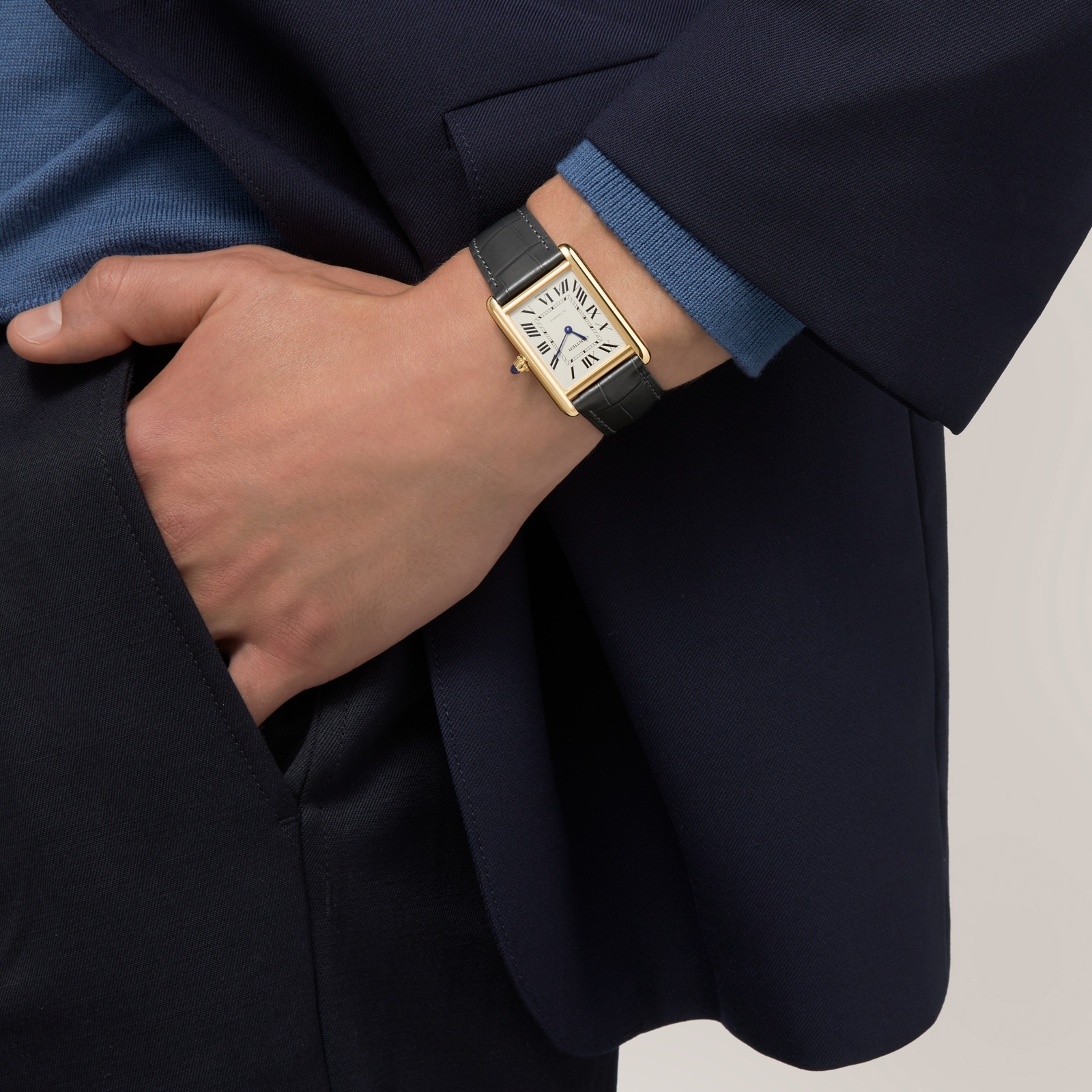 Cartier Tank Louis Cartier watch, large model, mechanical movement with automatic winding Cartier Tank Louis Cartier watch, large model, mechanical movement with automatic winding