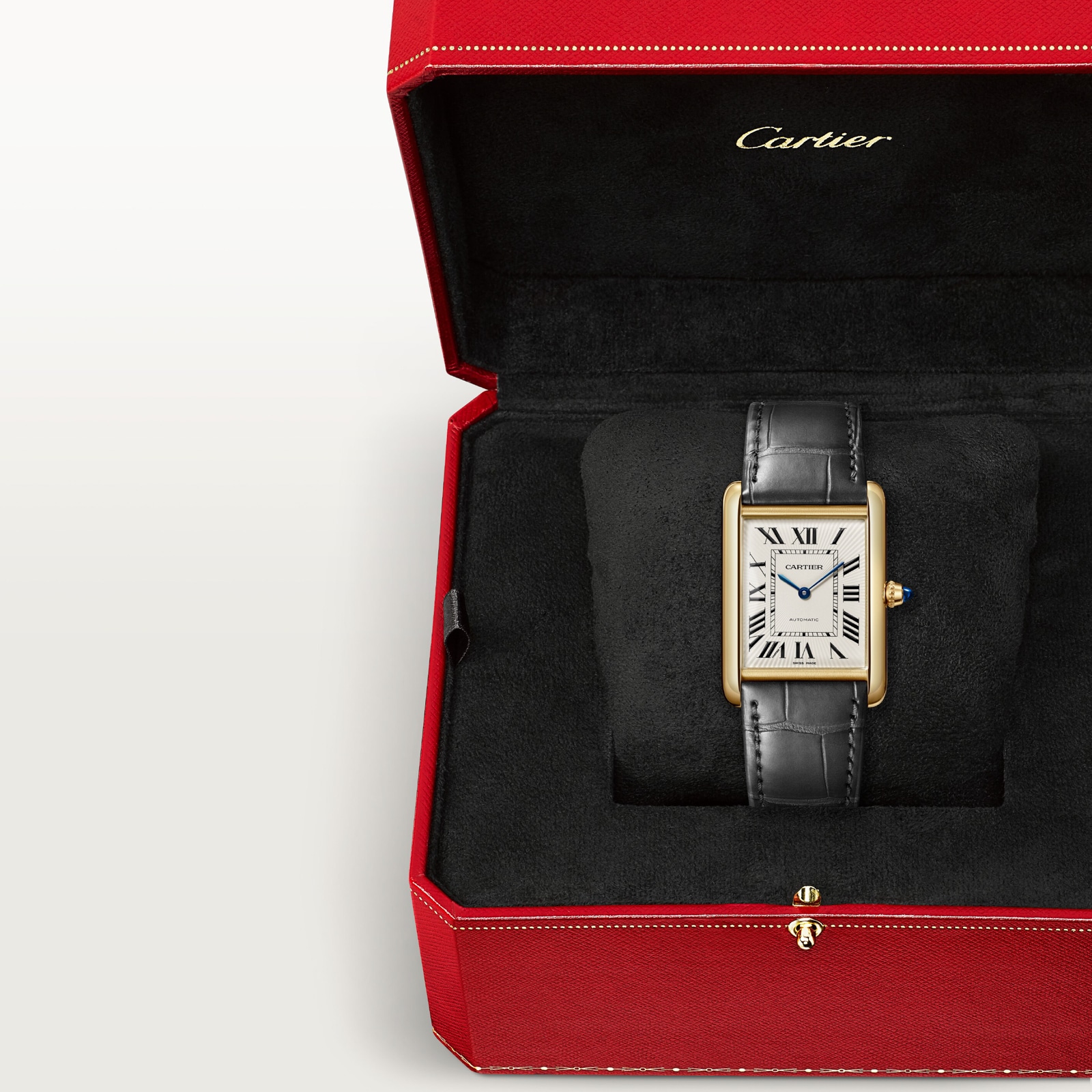 Cartier Tank Louis Cartier watch, large model, mechanical movement with automatic winding
