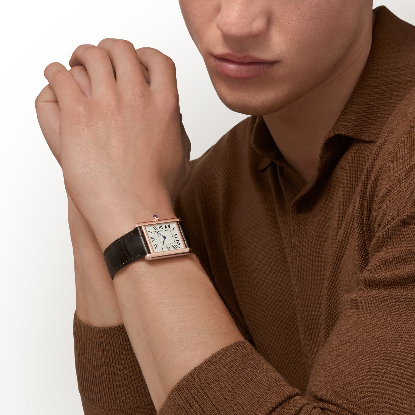 Cartier Tank Louis Cartier watch, large model, mechanical movement with automatic winding