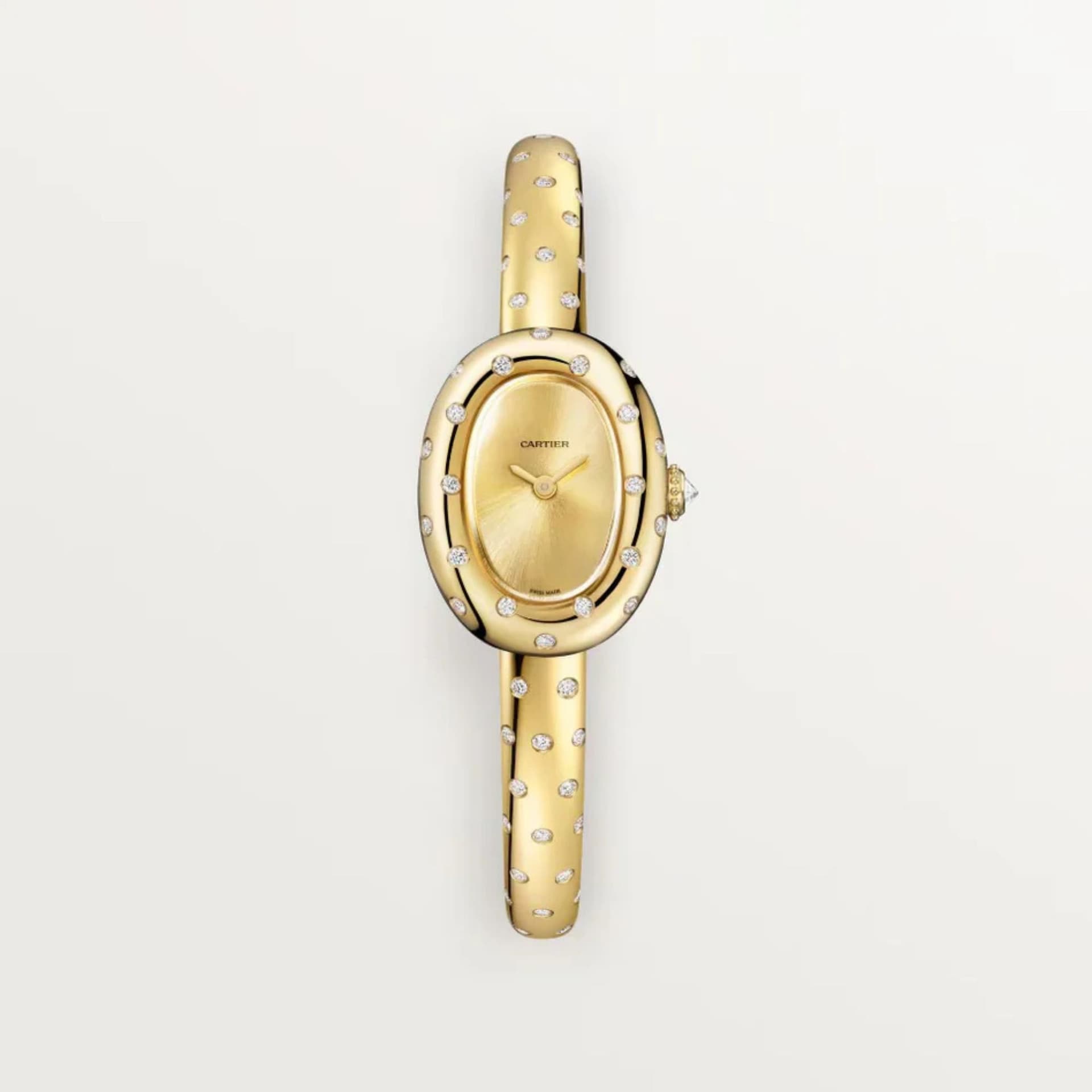 Cartier Baignoire Watch, Mini Model, Size 15, Quartz Movement, Yellow Gold Case