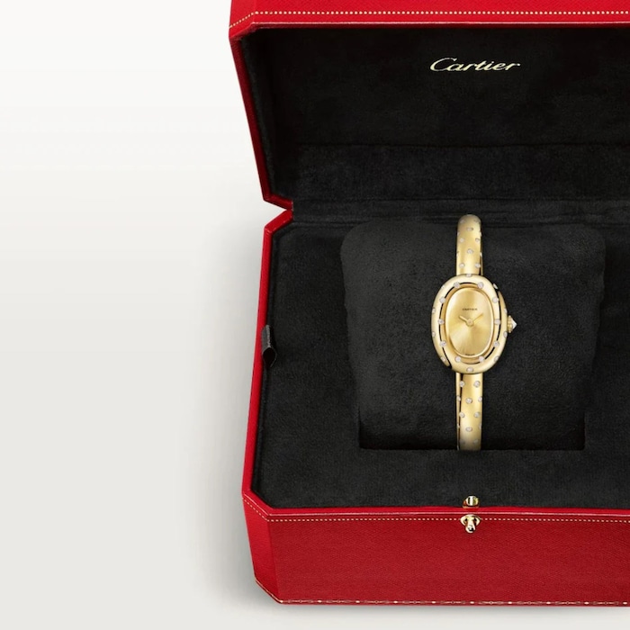 Cartier Baignoire Watch, Mini Model, Size 15, Quartz Movement, Yellow Gold Case