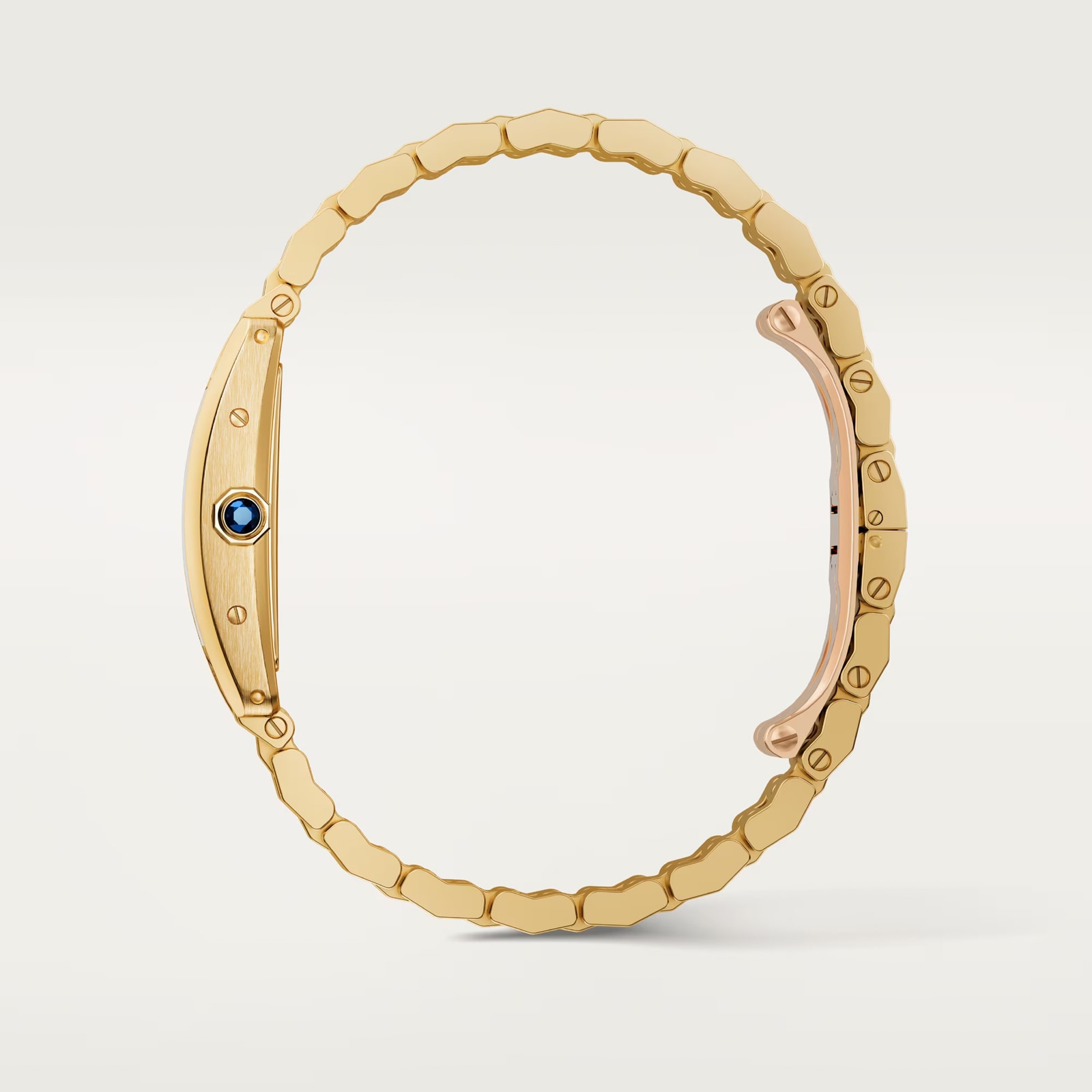 Cartier Tank Américaine Watch, Mini Model, High Autonomy Quartz Movement, 18K Yellow Gold Case