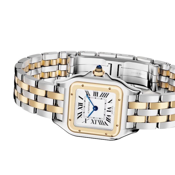Cartier Panthere De Cartier Watch, Small Model, Quartz Movement, Yellow Gold, Steel