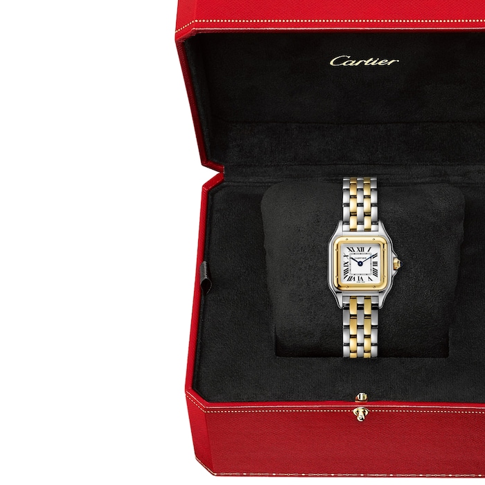 Cartier Panthere De Cartier Watch, Small Model, Quartz Movement, Yellow Gold, Steel
