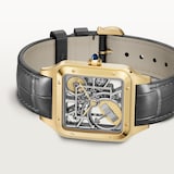 Cartier Santos-Dumont Micro-Rotor Skeleton Watch, Large Model, Automatic Mechanical Movement, 18K Yellow Gold Case