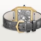 Cartier Santos-Dumont Micro-Rotor Skeleton Watch, Large Model, Automatic Mechanical Movement, 18K Yellow Gold Case