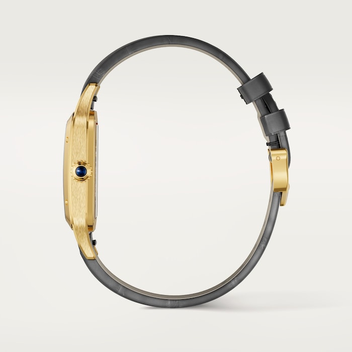 Cartier Santos-Dumont Micro-Rotor Skeleton Watch, Large Model, Automatic Mechanical Movement, 18K Yellow Gold Case