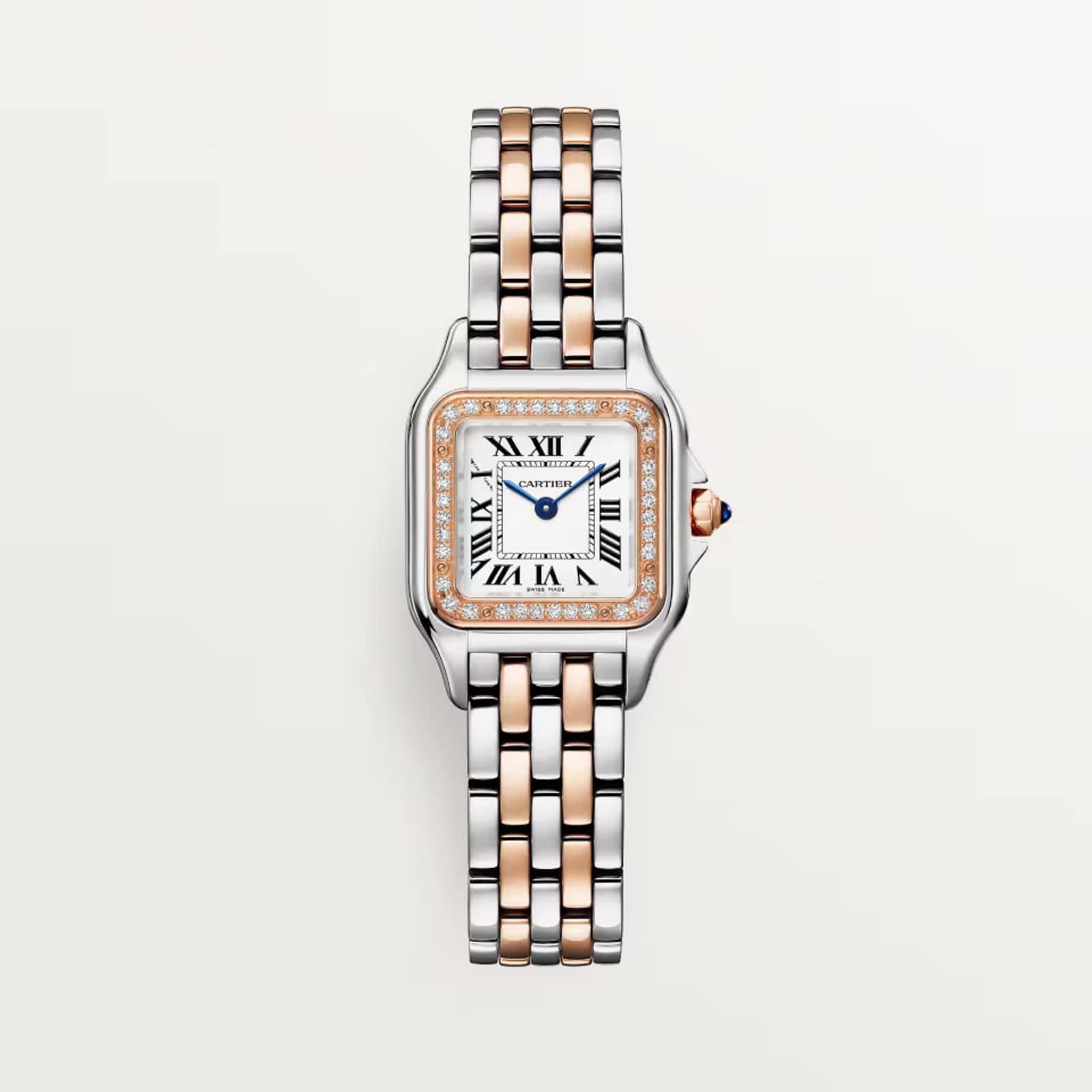 Cartier Panthère De Cartier watch, small model, quartz movement. Case in rose gold and steel Cartier Panthère De Cartier watch, small model, quartz movement. Case in rose gold and steel