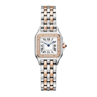 Cartier Panthere de Cartier watch, small model, quartz movement. Case in rose gold and steel