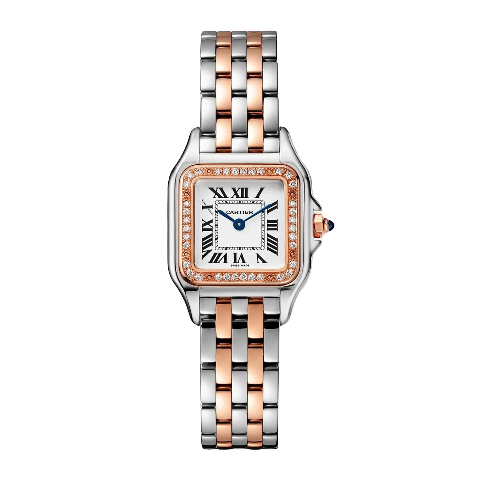 Cartier Panthere de Cartier watch, small model, quartz movement. Case in rose gold and steel