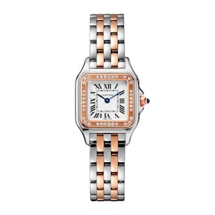 Cartier Panthere de Cartier watch, small model, quartz movement. Case in rose gold and steel