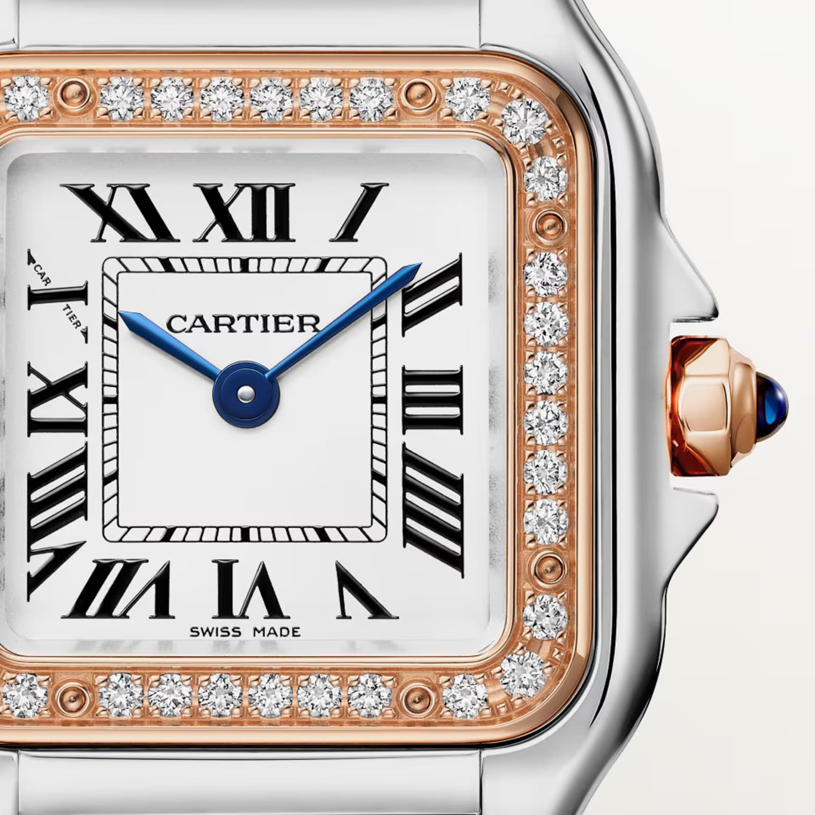 Cartier Panthère De Cartier watch, small model, quartz movement. Case in rose gold and steel