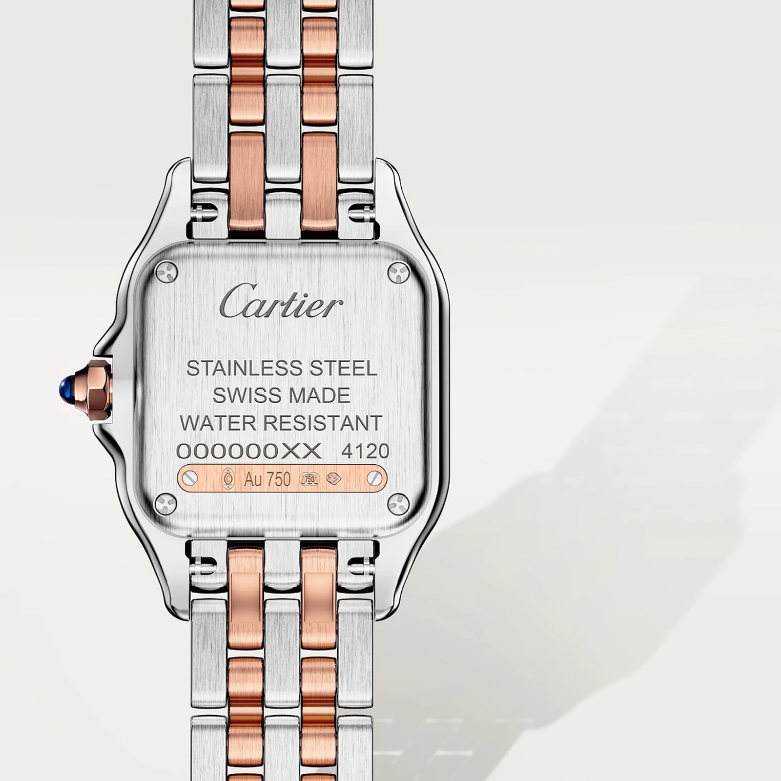 Cartier Panthère De Cartier watch, small model, quartz movement. Case in rose gold and steel