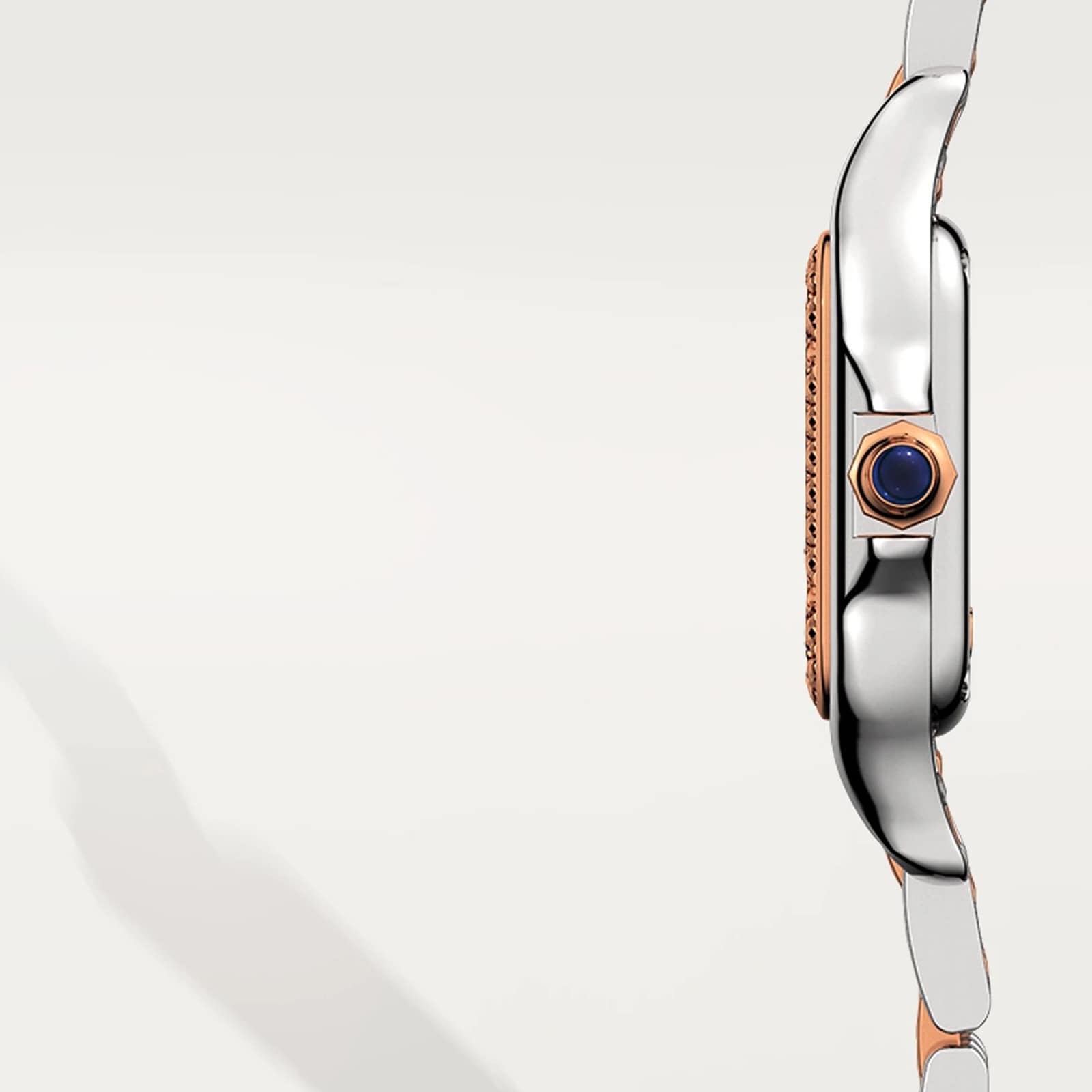 Cartier Panthère De Cartier watch, small model, quartz movement. Case in rose gold and steel Cartier Panthère De Cartier watch, small model, quartz movement. Case in rose gold and steel