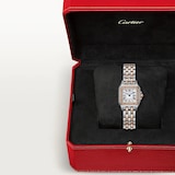 Cartier Panthère De Cartier watch, small model, quartz movement. Case in rose gold and steel