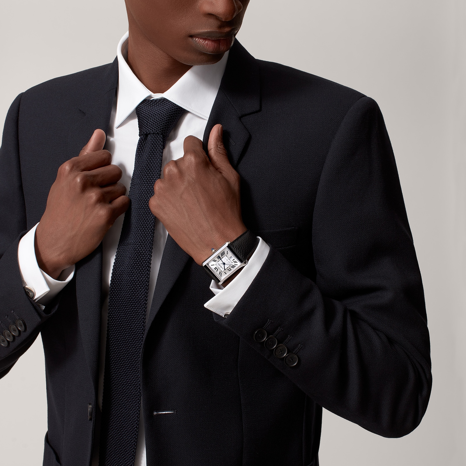 Cartier Tank Must, Extra-Large Model, Automatic Movement, Steel, Leather Cartier Tank Must, Extra-Large Model, Automatic Movement, Steel, Leather