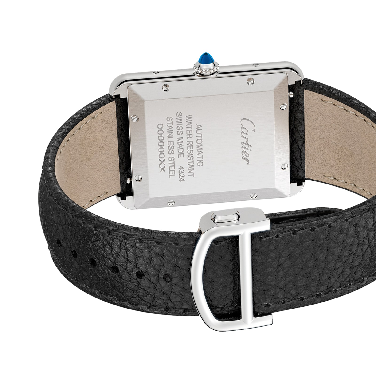 Cartier Tank Must, Extra-Large Model, Automatic Movement, Steel, Leather Cartier Tank Must, Extra-Large Model, Automatic Movement, Steel, Leather
