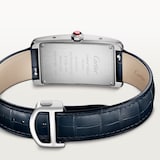 Cartier Tank Américaine watch, large model, mechanical movement with automatic winding, Platinum