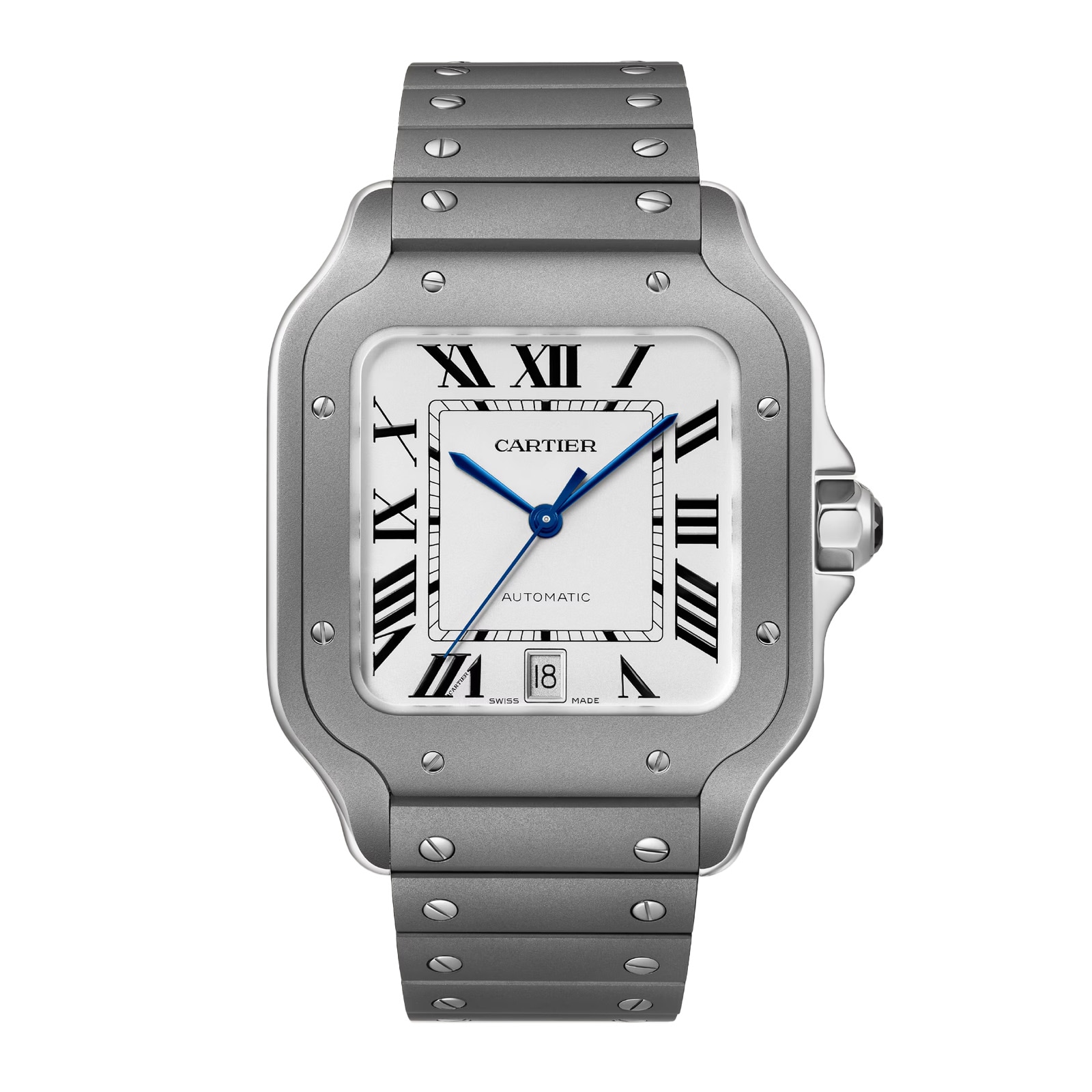 Cartier Santos Watch, Large Model, Mechanical Movement With Automatic Winding, Titanium Case