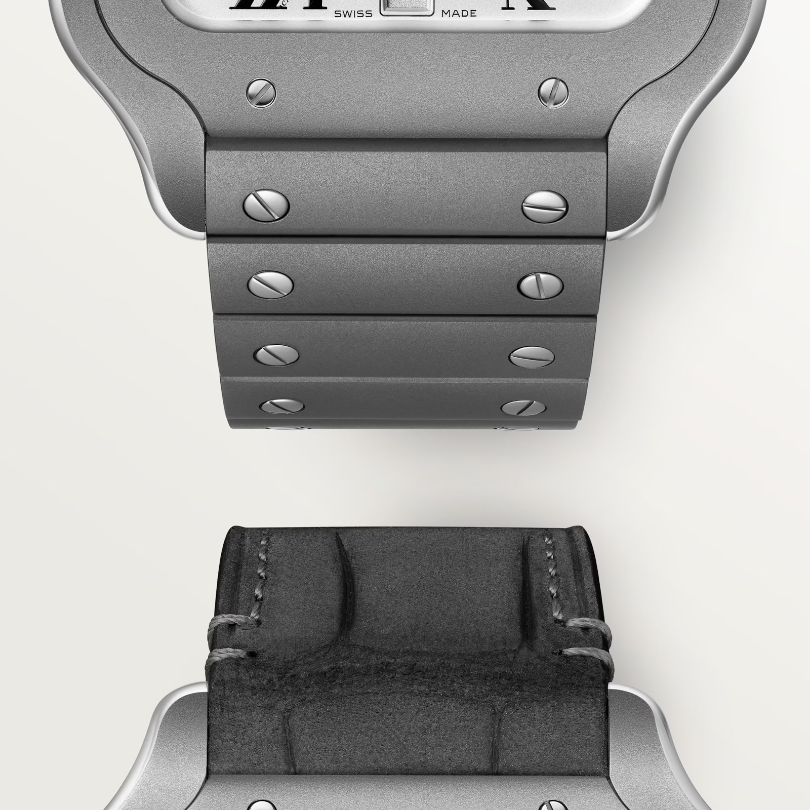 Cartier Santos Watch, Large Model, Mechanical Movement With Automatic Winding, Titanium Case Cartier Santos Watch, Large Model, Mechanical Movement With Automatic Winding, Titanium Case