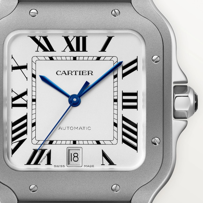 Cartier Santos Watch, Large Model, Mechanical Movement With Automatic Winding, Titanium Case