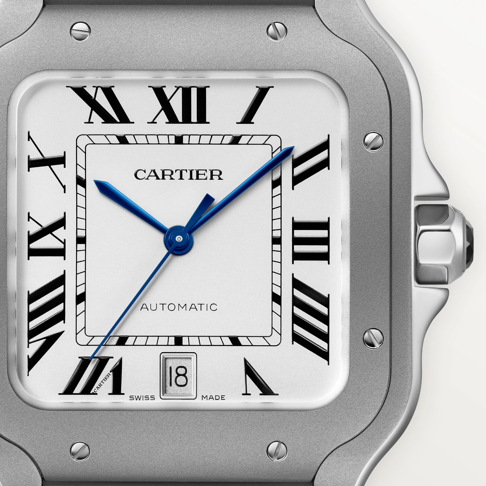 Cartier Santos Watch, Large Model, Mechanical Movement With Automatic Winding, Titanium Case
