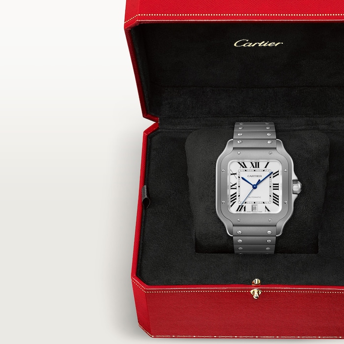 Cartier Santos Watch, Large Model, Mechanical Movement With Automatic Winding, Titanium Case