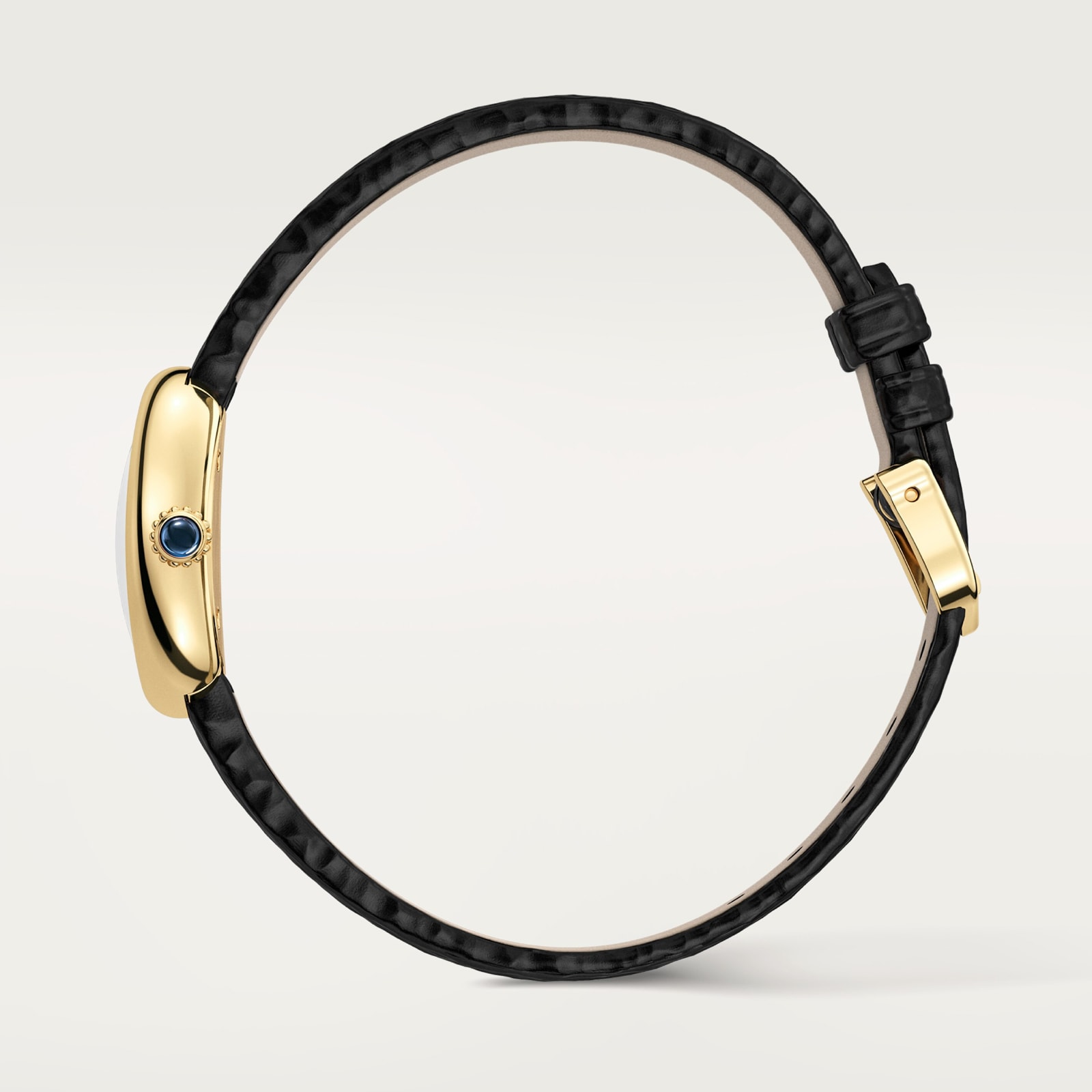 Cartier Baignoire watch, mini model, quartz movement. Yellow gold