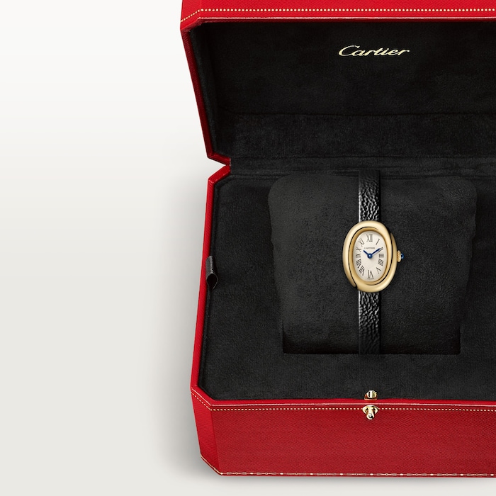 Cartier Baignoire watch, mini model, quartz movement. Yellow gold