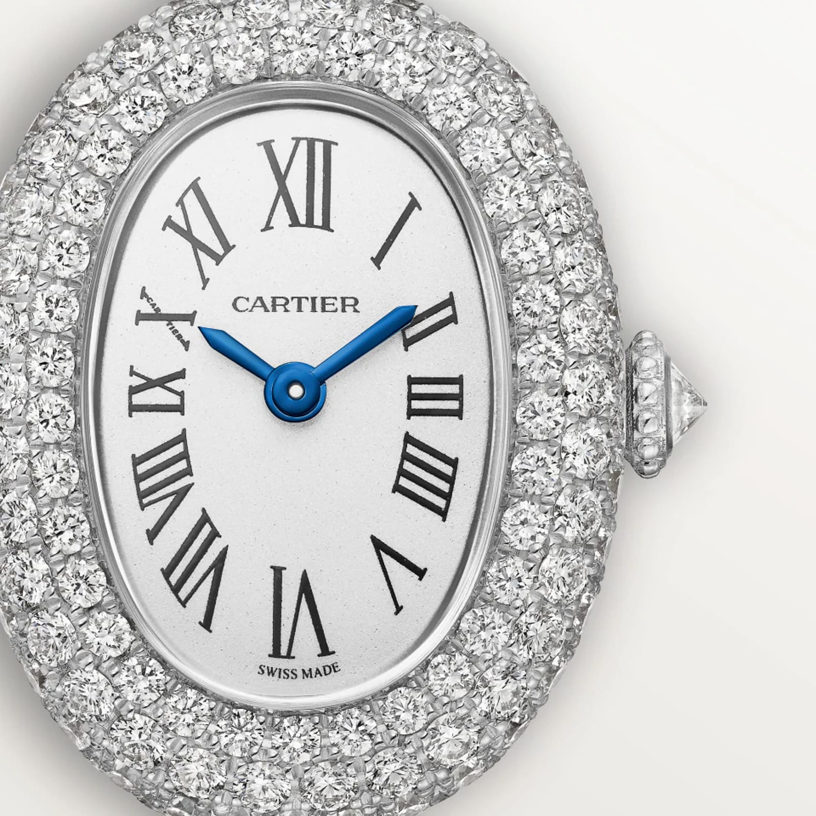 Cartier Baignoire watch, mini model, quartz movement. Rhodium-finish white gold Cartier Baignoire watch, mini model, quartz movement. Rhodium-finish white gold