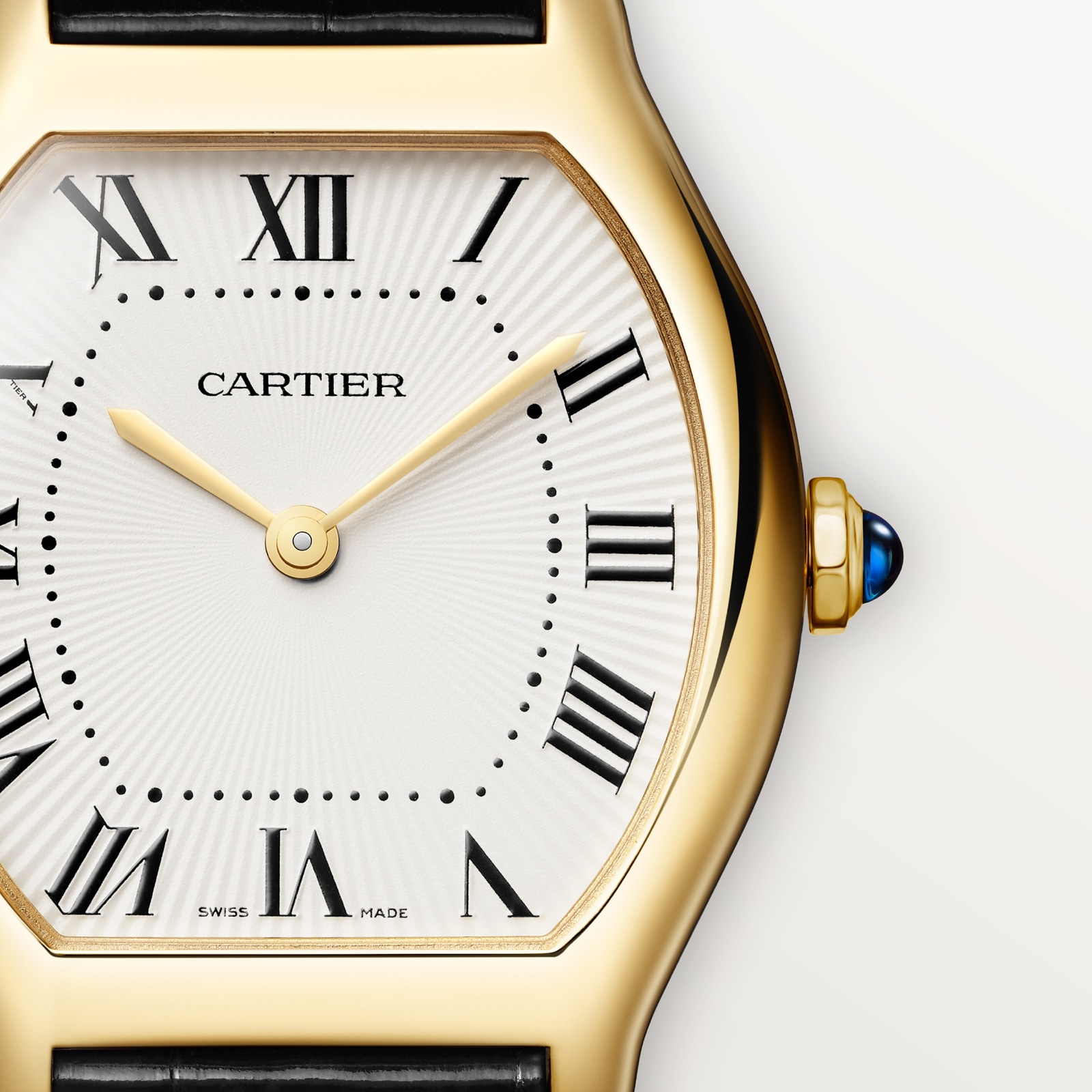 Cartier Tortue Watch, Small Model, High-Autonomy Quartz Movement, 18K Yellow Gold Case